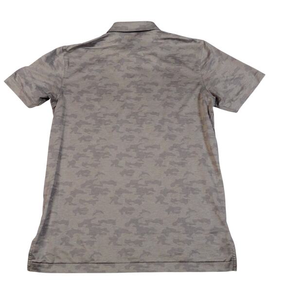 Peter Millar Summer Comfort Camo Gray Mens Golf Polo Shirt Bear Lakes Logo Small - Picture 7 of 7